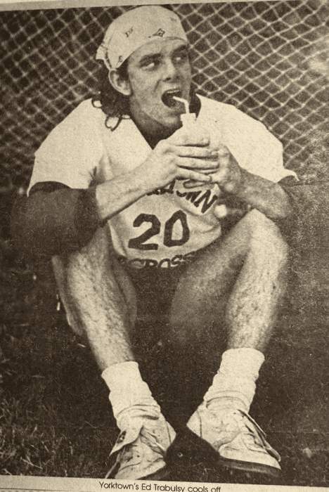 1983 Yorktown lacrosse player photo from the paper