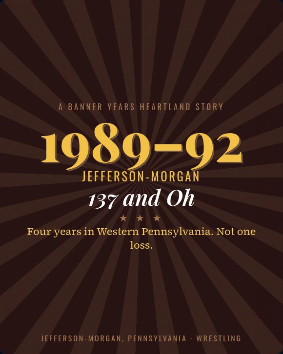 Title slide: Jefferson-Morgan wrestling, 1989-92, 137 and Oh